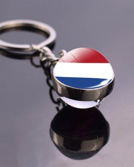 National Flag Keychain Netherlands Flag Double Side