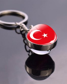 National Flag Keychain Turkey Flag Double Side