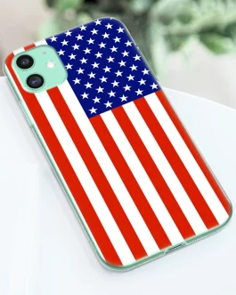 America USA Flag Silicone Phone Case for Apple iPhone 13 pro max